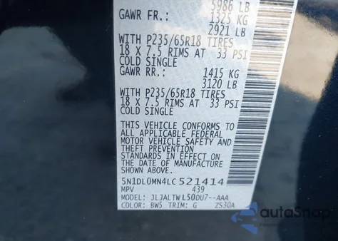 2020 Infiniti Qx60 Luxe from USA, damaged, VIN 5N1DL0MN4LC521414